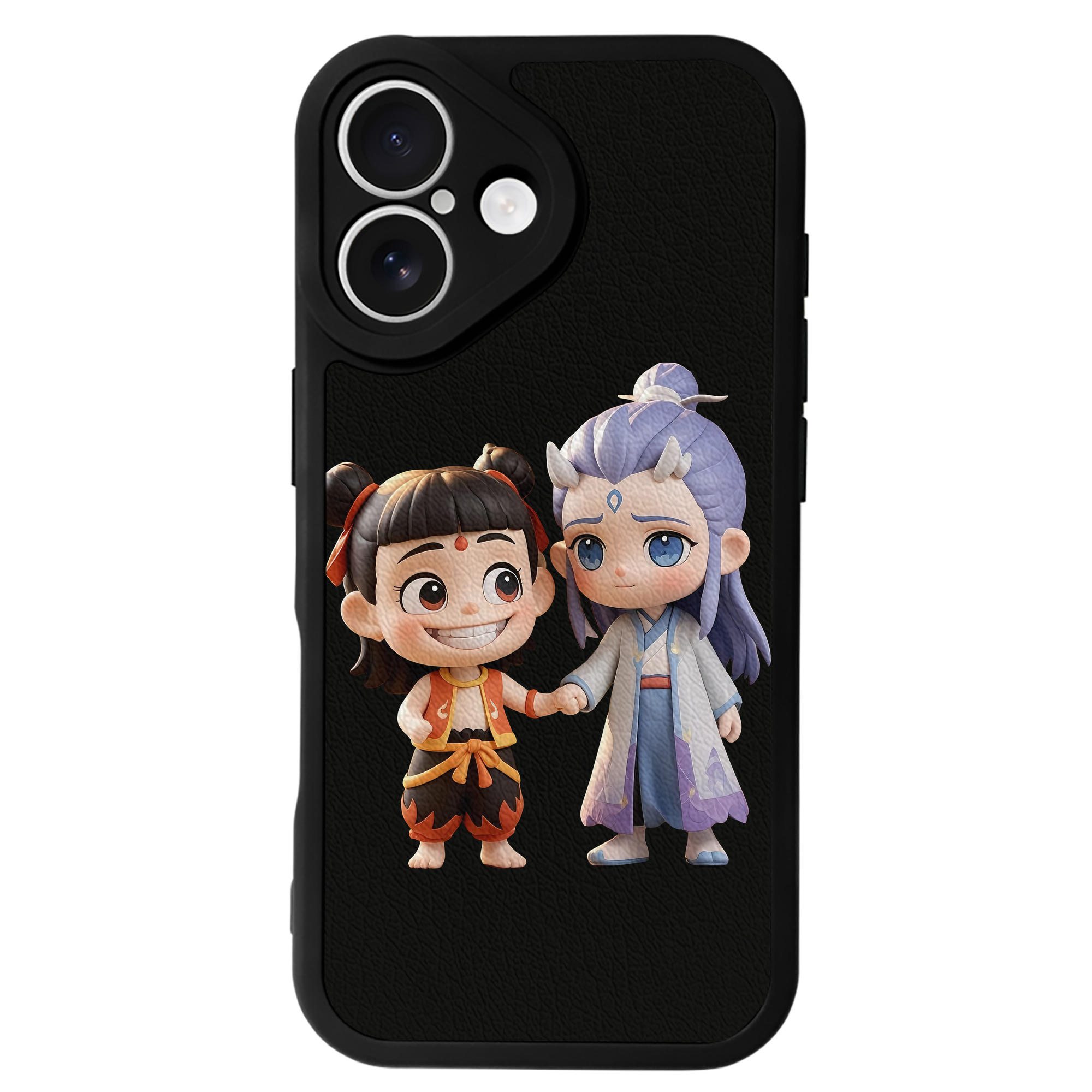 （画像用） Ne Zha 2 ナタ 魔童の大暴れ 【iPhone 16シリーズ対応】シリコンスマホケース（レザー調） 材質：シリコン